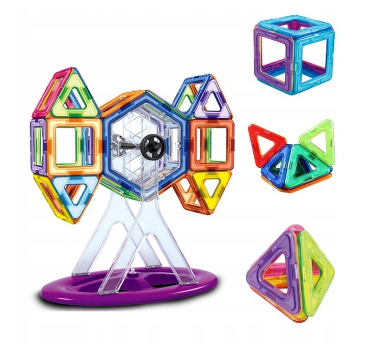 KLOCKI MAGNETYCZNE PANELE NEODYMOWE 76 EL DUŻY ZESTAW EDUKACYJNY DLA DZIECI