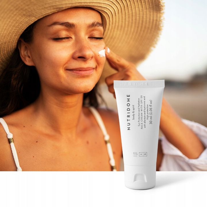KREM do twarzy z FILTREM SPF 50 do twarzy z alantoiną NAWIŻAJĄCY NUTRIDOME