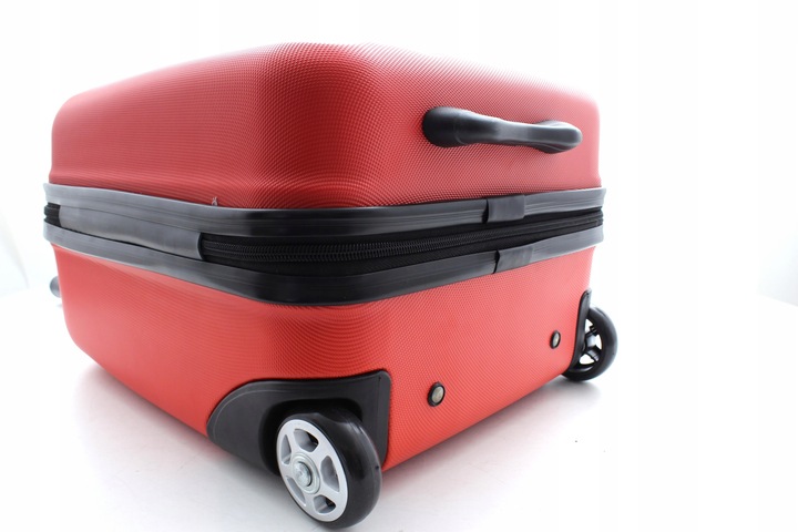 Mała czerwona wytrzymała walizka na 2 kołach z ABS Bubule idealna na wyjazd