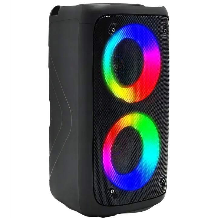 Głośnik Bluetooth Boombox Mobilny USB RADIO LED Bezprzewodowy Przenośny MP3