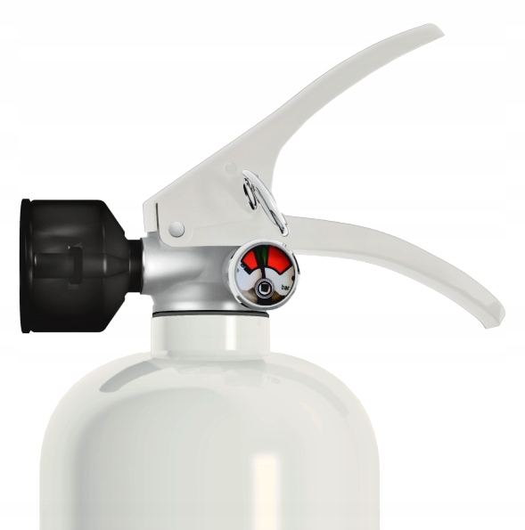 GAŚNICA DOMOWA KUCHENNA Z MANOMETREM OGNIOCHRON BIAŁA 2L MANOMETR UCHWYT