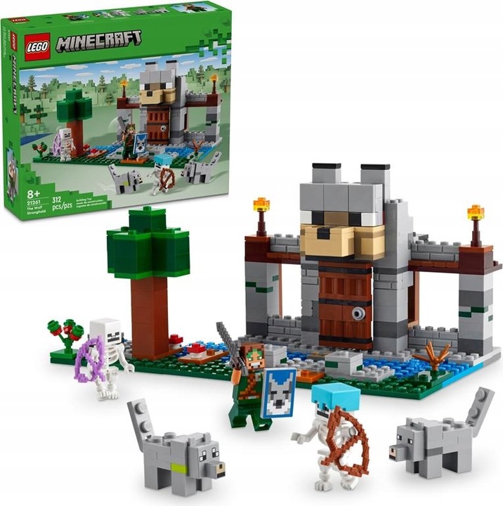 KLOCKI LEGO | MINECRAFT 21261 WILCZA TWIERDZA NOWE ZESTAW DLA DZIECI +TORBA