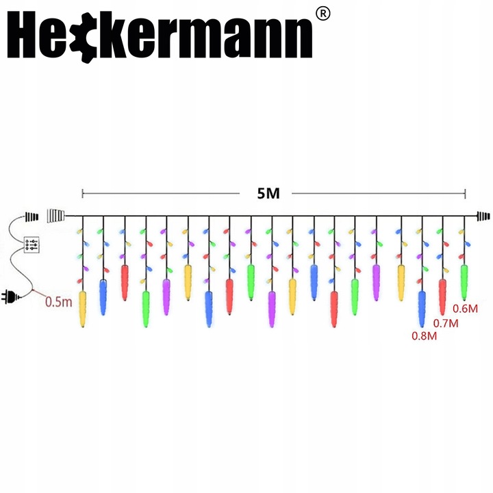 LAMPKI ZEWNĘTRZNE I WEWNĘTRZNE ŚWIĄTECZNE SOPLE 216 LED Z EFEKTEM ŚWIATEŁKA