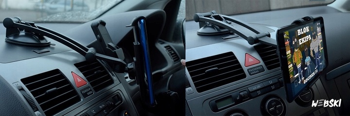 UCHWYT NA TELEFON TABLET DO SAMOCHODU SZYBA KOKPIT