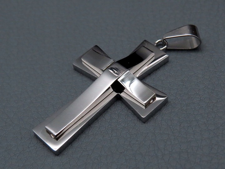 ZŁOTY SREBRNY KRZYŻ KRZYŻYK NA ŁAŃCUSZEK STAL 316L