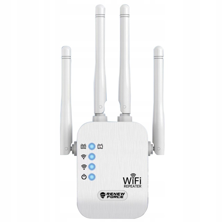 WZMACNIACZ Sygnału WiFi Sieci 5ghz MOCNY 1200Mb/s Zasięg WiFi REPEATER 4w1