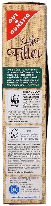 5 x FILTRY do kawy 4 papierowe do ekspresów 100 sztuk