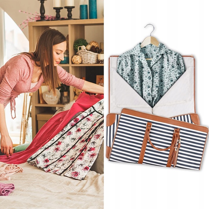 Modna duża torba podróżna ze skóry PU, wygodna torba podróżna na ubrania