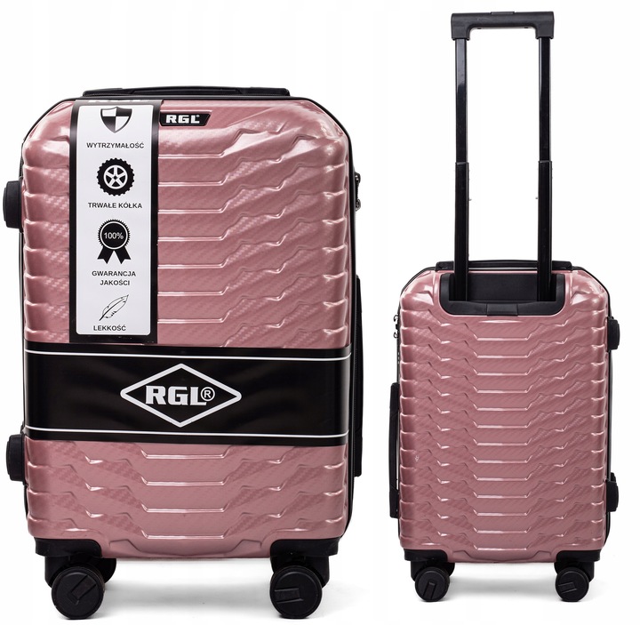 MAŁA WALIZKA KABINOWA L NA 4 KÓŁKACH PODRÓŻNA TORBA POLICARBON RGL