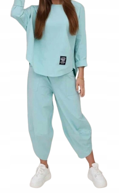 KOMPLET luźny ciemny niebieski