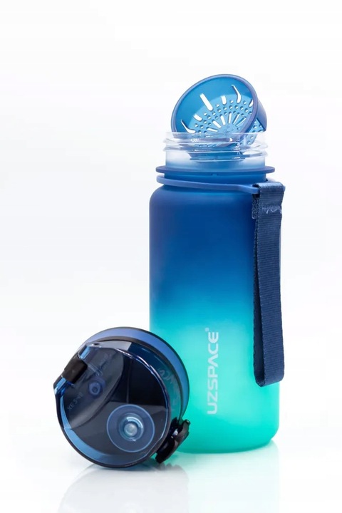 BUTELKA BIDON NA WODĘ DLA DZIECI 350ml Tritan niebiesko-turkusowy