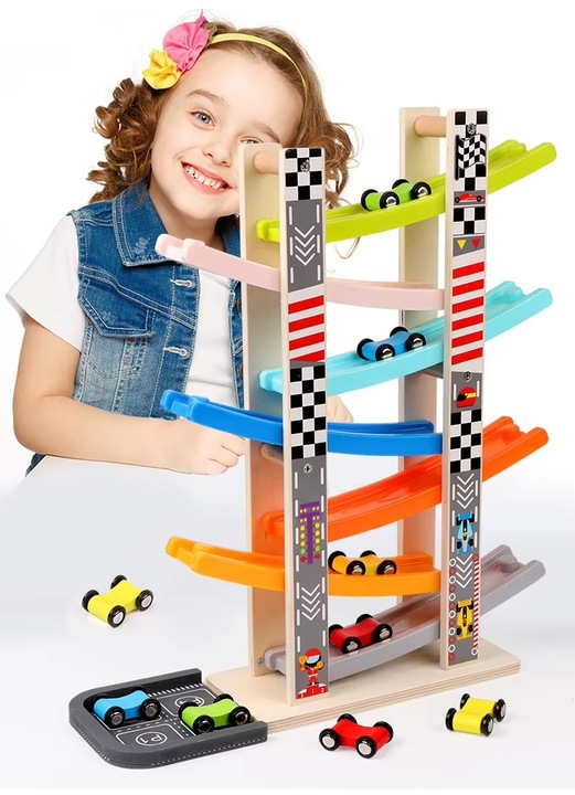 TOR SAMOCHODOWY DUŻY ZJEŻDŻALNIA DLA AUTEK 8szt (W076)