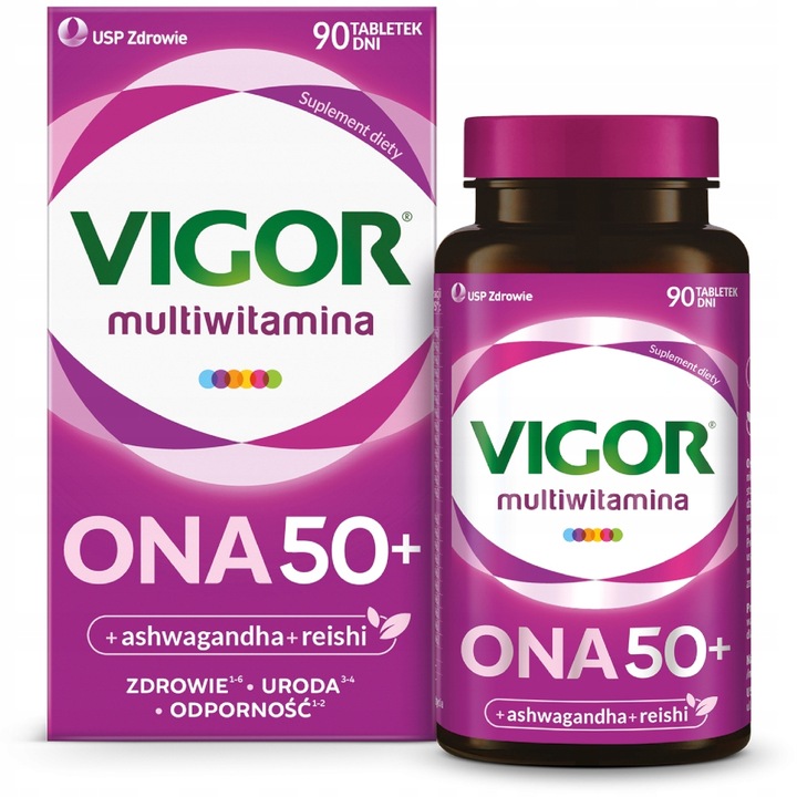 VIGOR Multiwitamina ONA 50+ witaminy i minerały dla kobiet 90 tabletek