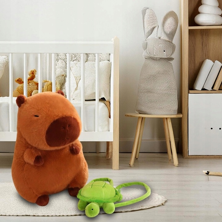 Maskotka Pluszowa Kapibara z Plecakiem 30 cm XL Miękki Pluszak Zwierzątko