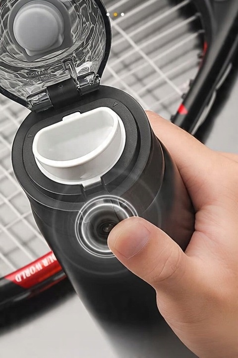 KUBEK TERMICZNY TERMOS DO KAWY HERBATY 500ML BUTELKA CZARNO-BIAŁA