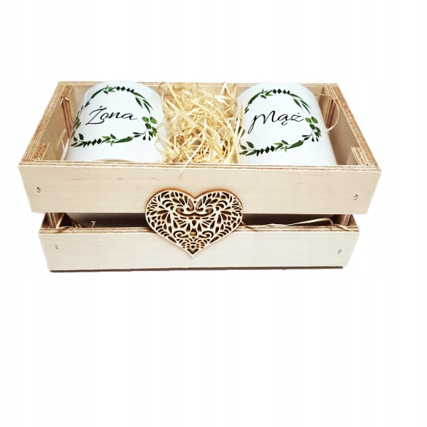 PREZENT NA ROCZNICE ŚLUBU KUBEK SKRZYNKA MĄŻ ŻONA DLA PARY JUBILEUSZ WESELE