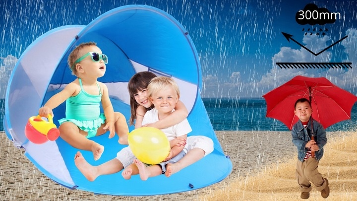 NAMIOT PLAŻOWY SAMOROZKŁADAJĄCY FILTR UV PARAWAN pop up ochrona na słońce