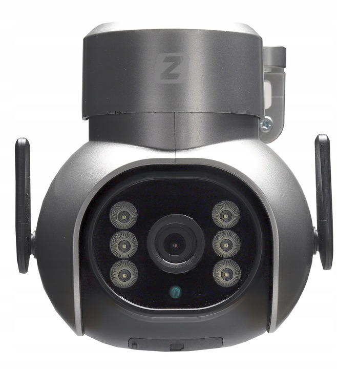 ZEWNĘTRZNA KAMERA OBROTOWA IP 4MPx 4MP WiFi ZOOM APLIKACJA SZARA