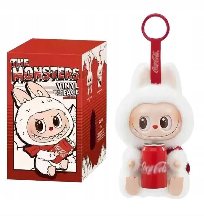 LABUBU COCA-COLA THE MONSTER BRELOK MASKOTKA PLUSZOWA KOLEKCJONERSKA