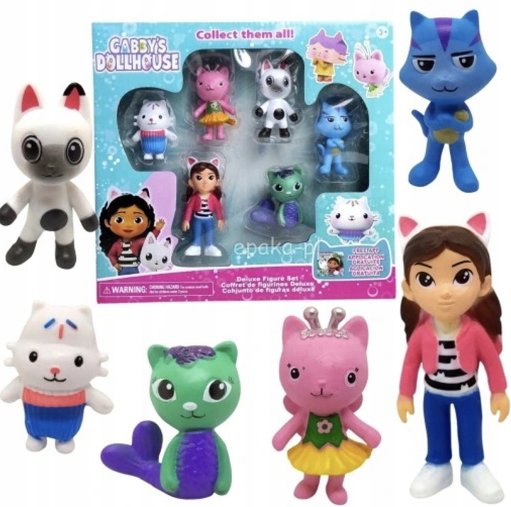 KOCI DOMEK GABI FIGURKA KOTKI Z BAJKI ZESTAW ARTYSTYCZNY 6 szt