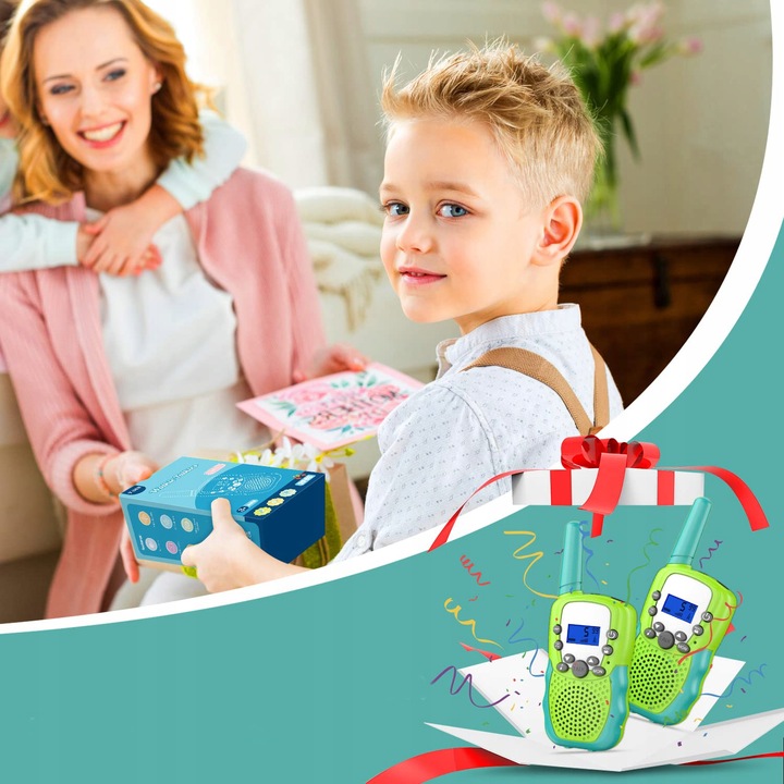 WALKIE TALKIE DLA DZIECI KRÓTKOFALÓWKA ZESTAW 2SZT ŁOKI TOKI DUŻY ZASIĘG