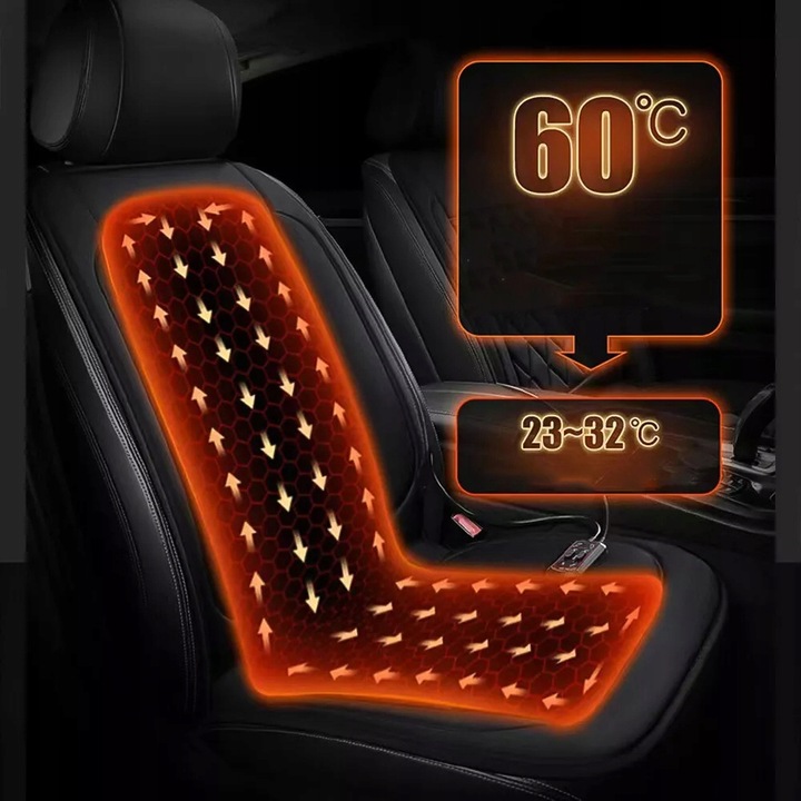 PODGRZEWANA PODUSZKA SAMOCHODOWA GNIAZDO ZAPALNICZKI, SZYBKIE OGRZEWANIE