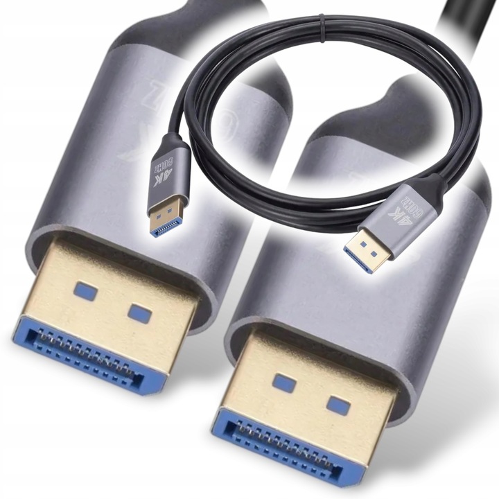 KABEL DISPLAYPORT DISPLAY PORT DP - DP 4K UHD 3840x2160@60Hz 10.8Gbps 1,8M