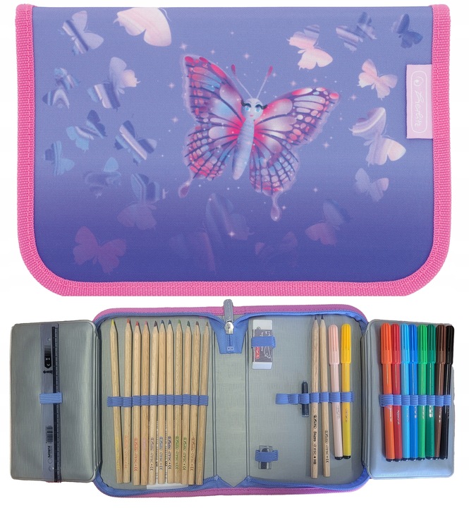 TORNISTER SZKOLNY HERLITZ LOOP PLUS MOTYLE ZESTAW PIERWSZA KLASA