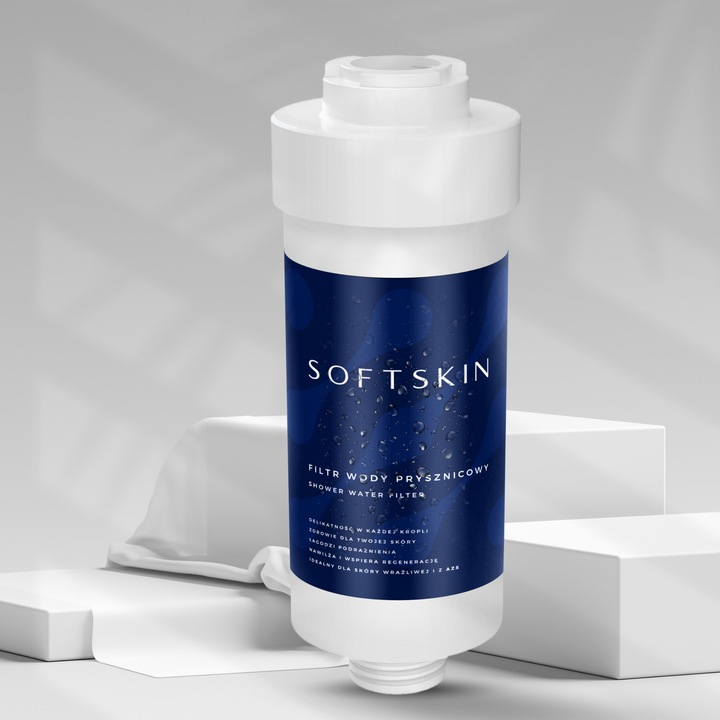 SOFTSKIN Filtr Wody Prysznicowy pod Prysznic WodaRO KDF BPA FREE 2 SZTUKI