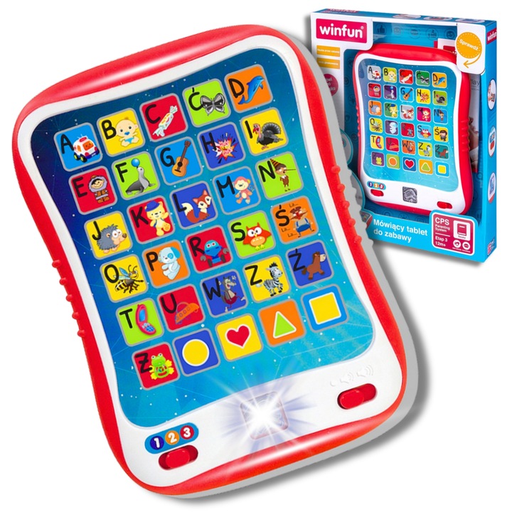 Smart Bystry Tablet Edukacyjny Interaktywny Zdobywam wiedzę Uczę się liter