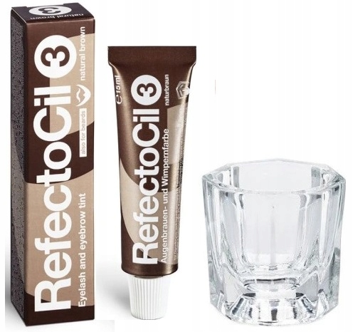 RefectoCil Henna Żelowa 3 Naturalny Brąz + Naczynko Kieliszek Do Henny