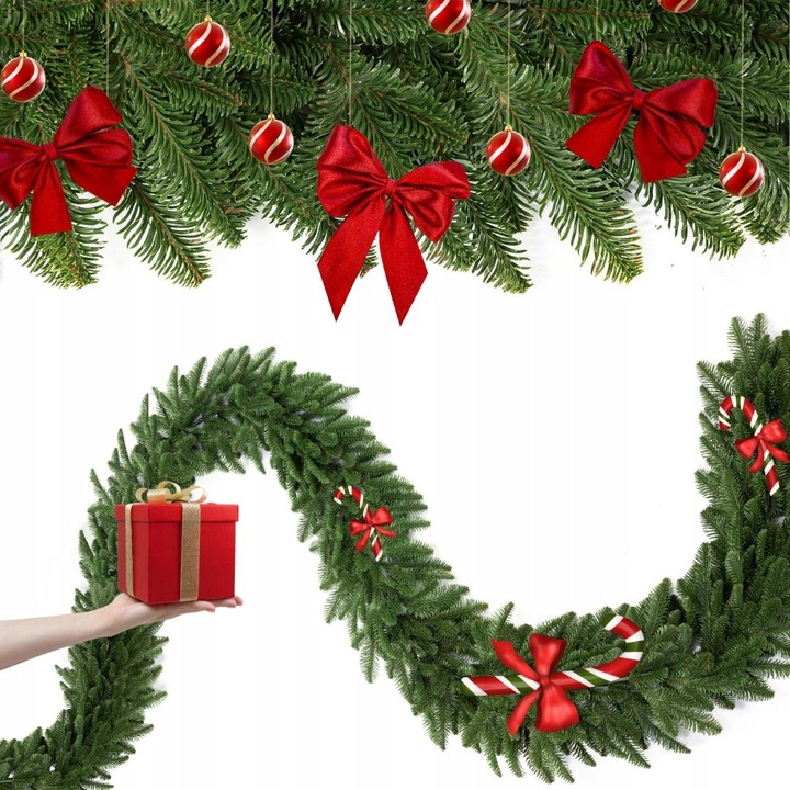 Girlanda Jodła 5 metrów 100% PE 500 cm DŁUGA gęsta jak naturalna balustrada