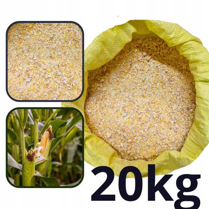 KUKURYDZA GNIECIONA walcowana pasza dla kur niosek, kaczek 20
