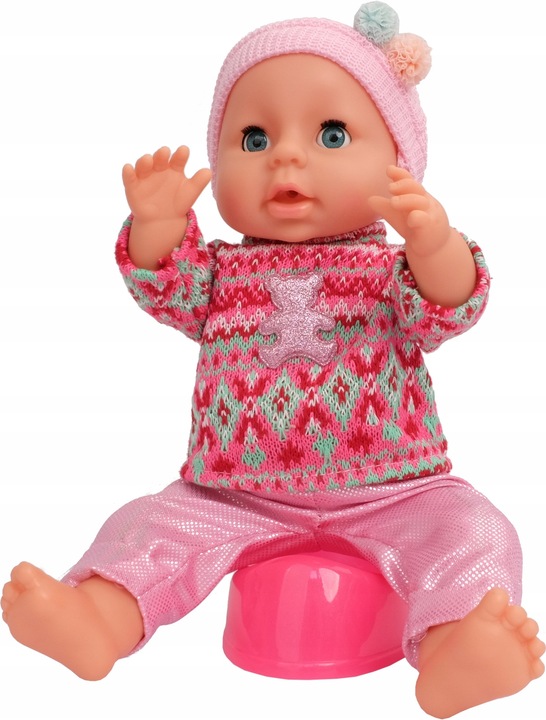 LALKA BOBAS INTERAKTYWNA SIKA PIJE PŁACZE GAWORZY 43cm Akcesoria 8 FUNKCJI