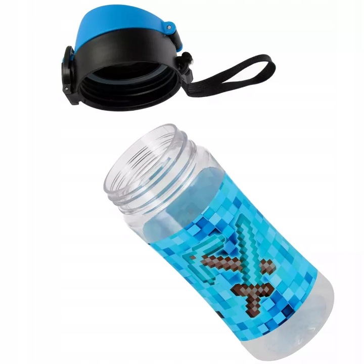 ZESTAW ŚNIADANIOWY BIDON ŚNIADANIÓWKA TRITAN 450ml BPA FREE PIXELE PAD