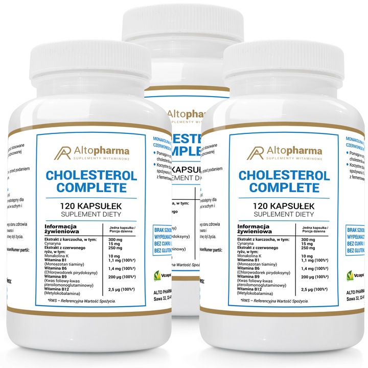 CHOLESTEROL KARCZOCH B1 B6 B9 B12 WEGE 3x120 kap