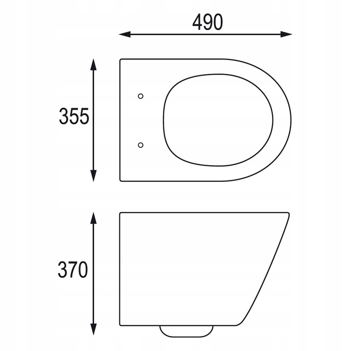 Miska WC wisząca bezkołnierzowa TAVIRA z deską wolnooopadającą Biała