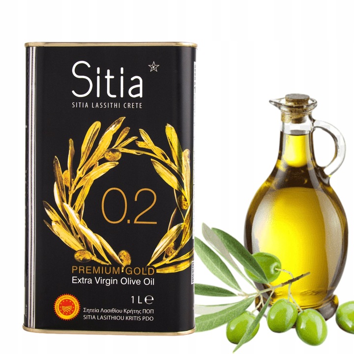 Grecka Oliwa z Oliwek Extra Virgin 1L Sitia Premium data produkcji 10/2024