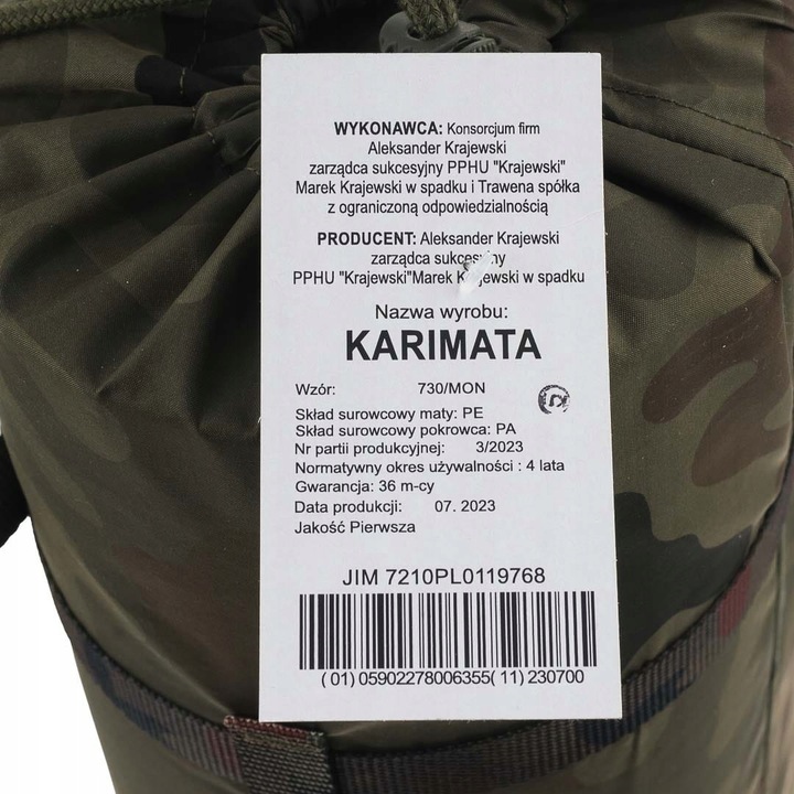 Oryginalna Karimata Wojska Polskiego wz. 730 / MON + Pokrowiec wz. 93