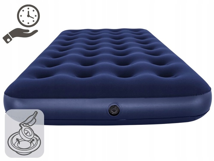 Materac Dmuchany Welurowy Jednoosobowy Łóżko Bestway 67001 188x99 MODEL2025
