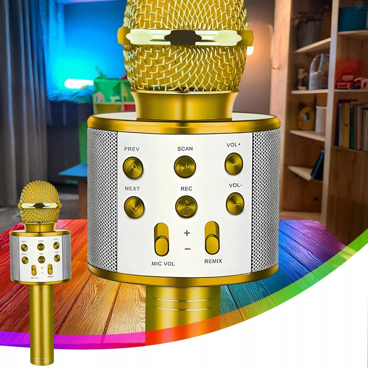 MIKROFON BEZPRZEWODOWY KARAOKE GŁOŚNIK BLUETOOTH PREZENT DLA DZIECI