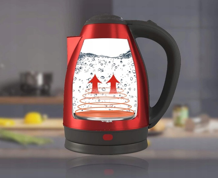 Czajnik elektryczny bezprzewodowy Royalty Line 1.7litra 1500 W czerwony