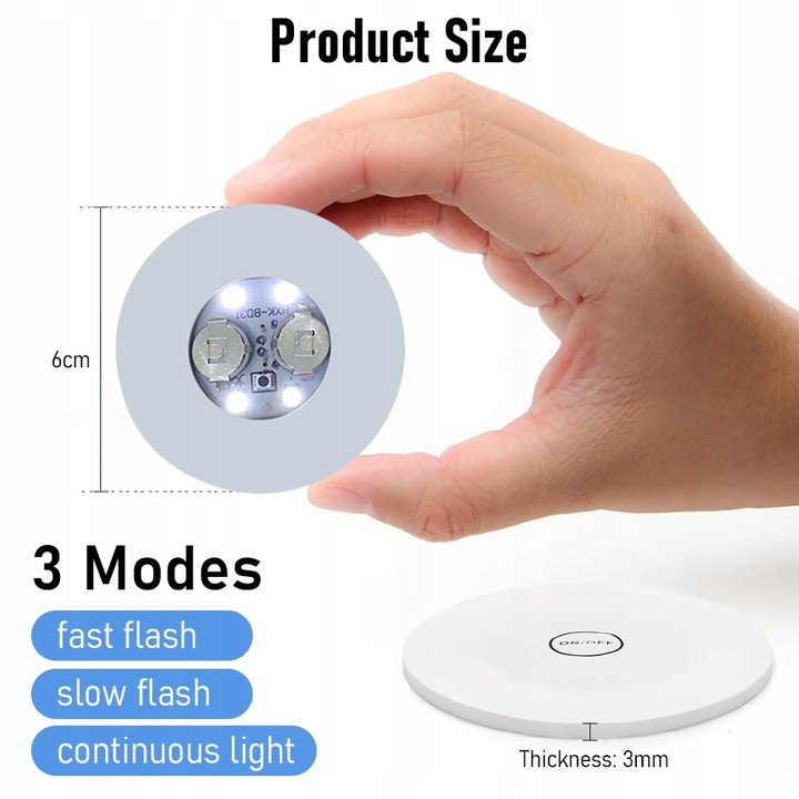 30 LED Coaster LED Naklejka LED Lampki LED do butelek na szampańskie Party