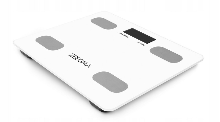 INTELIGENTNA WAGA ŁAZIENKOWA BLUETOOTH ANALITYCZNA APLIKACJA ZEEGMA 17W1