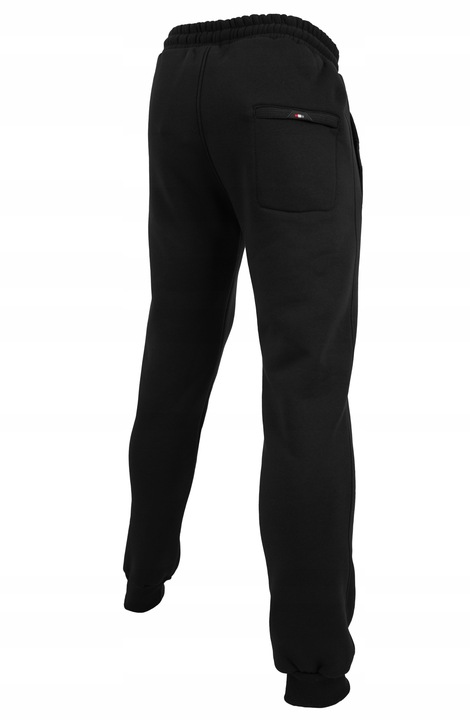 SPODNIE DRESOWE GRUBE CZARNE ŚCIĄGACZ DRESY M