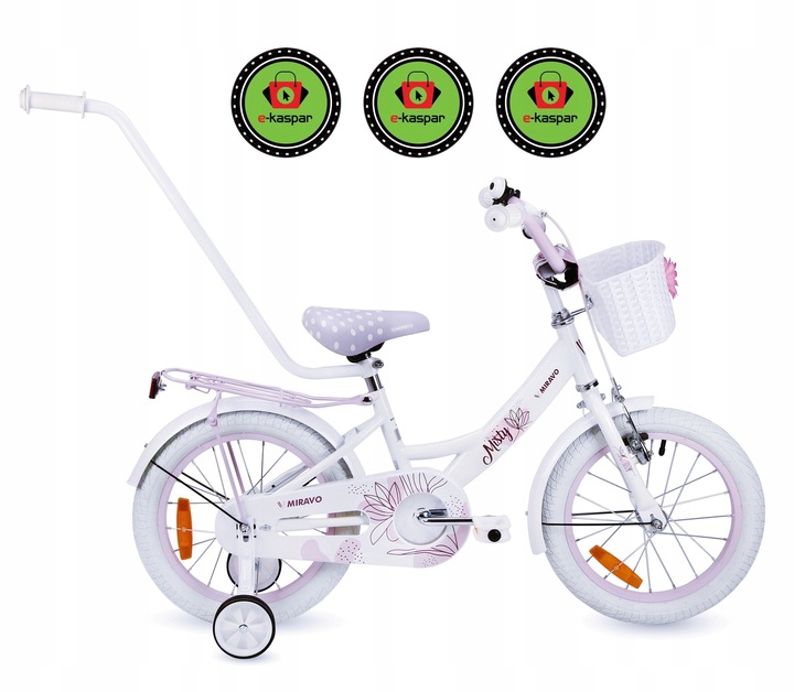ROWEREK DZIECIĘCY 16 CALI ROWER DLA DZIEWCZYNKI KOSZYK I PROWADNIK + GRATIS