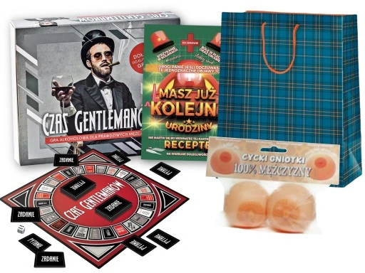 MĘSKI ZESTAW URODZINOWY PREZENT na 18 20 30 40 50 60 70 80 URODZINY GADŻETY