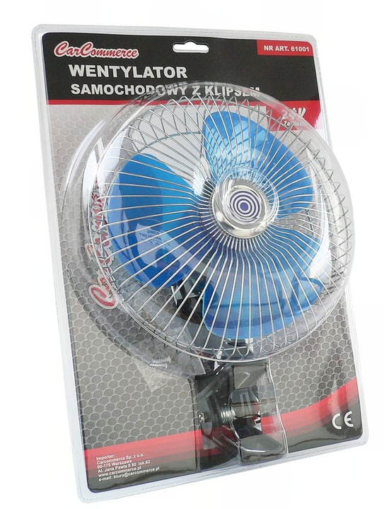 Wentylator Samochodowy Wiatrak do Auta 24V duży