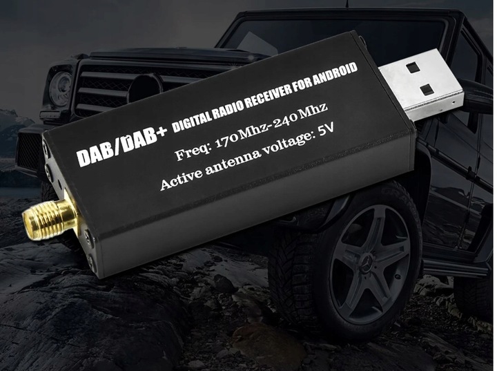 ANTENA,TUNER DAB+ DEDYKOWANY ADAPTER DO RADIA Z SYSTEMEM ANDROID USB, SMA