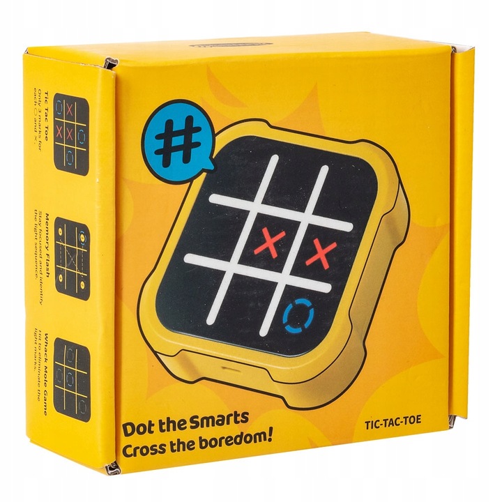 Gra Kółko i Krzyżyk Gra Elektroniczna 4w1 Różne Rozgrywki Ładowanie USB